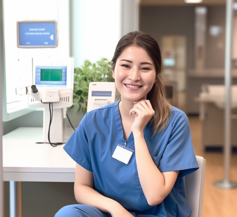 Mental health nurse attending CBT training session